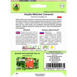Nasiona Bazylia właściwa czerwona pnos514