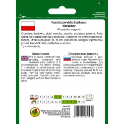 nasiona Fasola szparag żółta Maxidor pnos92