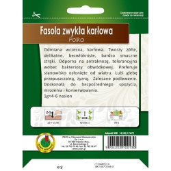 nasiona Fasola szparag żółta Polka pnos93