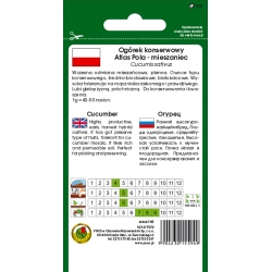 nasiona Ogórek gruntowy Atlas Pola pnos186