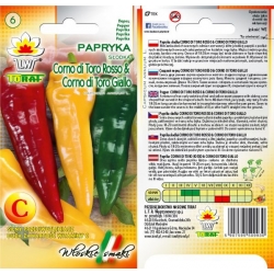 Nasiona Papryka słodka Corno di Toro Tor134