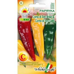 Nasiona Papryka słodka Corno di Toro Tor134