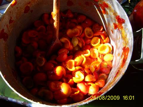 Wydrelowane łupiny owoców róż przygotowane do gotowania